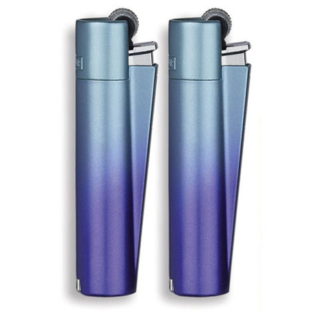 Clipper briquet Metal Large blu sfumature