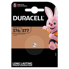 Duracell 1 battery specialty button cell oxide silver 376/377