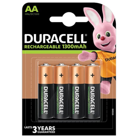 Duracell 4 batterie refillable Aa Plus 1300 mAh