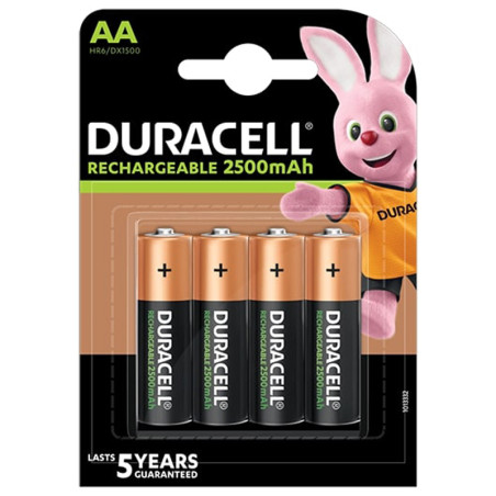 Duracell 4 batteries Aa recharge ultra