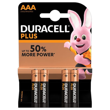 Duracell 4 batteries alkaline Aaa Plus Power