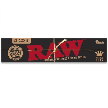 Raw 32 feuilles à rouler King Size Slim Classic Black