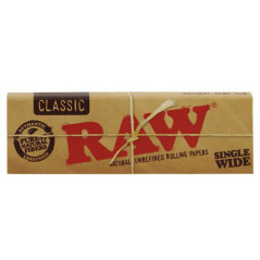 Raw 50 feuilles à rouler Regular fenêtre simple Classic