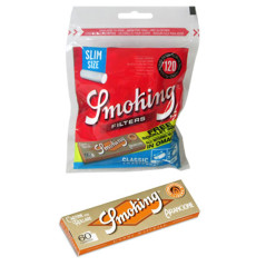 Smoking 120 filters Slim + 60 rolling papers Regular single window orange