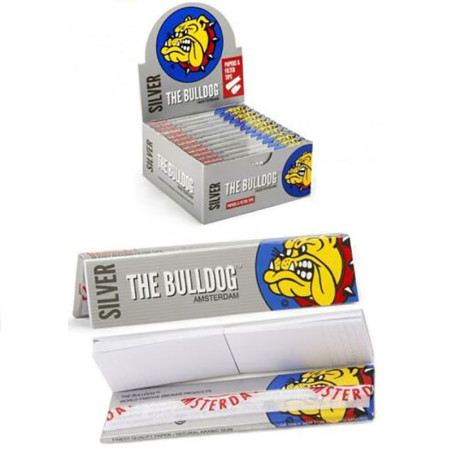 Bulldog 32 rolling papers King Size Silver + 32 filters cardboard