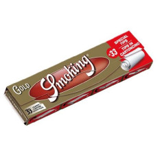 Smoking 33 Blättchen King Size Slim Gold + 33 Filter aus Karton