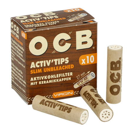 Ocb 10 filters 7 mm activated charcoal box Virgin
