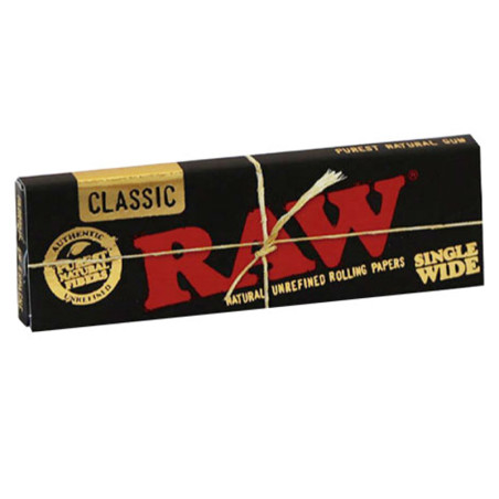 Raw 50 feuilles à rouler Regular fenêtre simple Black
