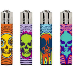 Clipper Feuerzeug Large Natural Skulls 1